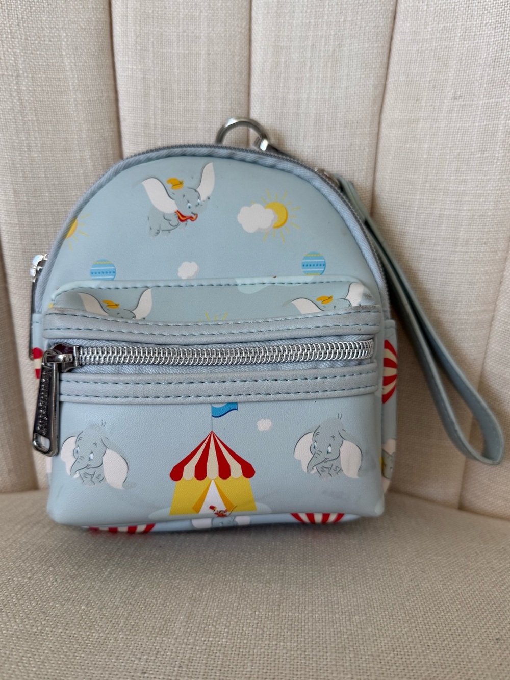 Loungefly MINI belt bag DUMBO circus wristlet light blue small Disney